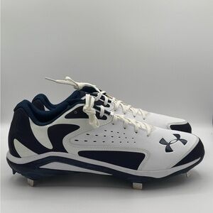 Under Armour Yard Low ST Authentic Collection Baseball Cleats Blue Size 15 Rare